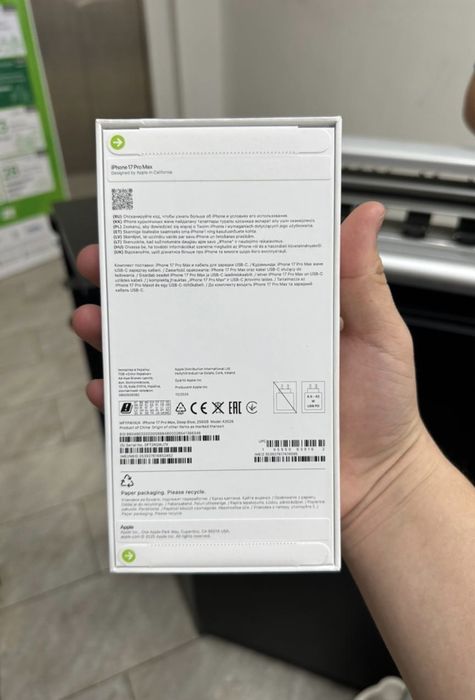 Продается Iphone 17 pro max (256g) EAC новый