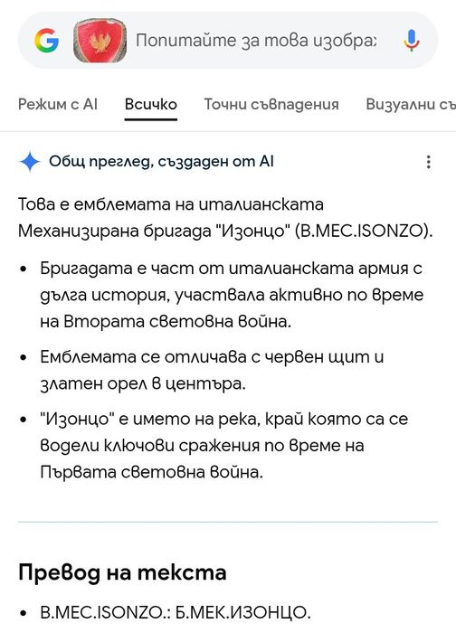Италианска военна униформа/куртка от Първата/Втората световна война