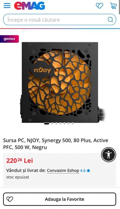 vand sursa njoy 500V
