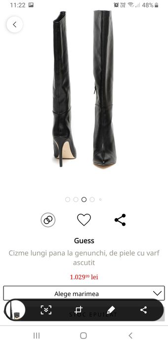 Cizme stiletto piele naturala Guess originale