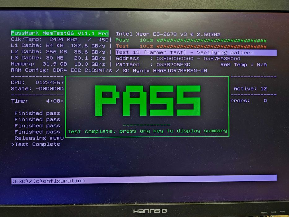 32GB (4x8GB) DDR4 Сървърна RAM ECC REG | 2133/2400MHz | CL 17 | SK Hynix (с бели HyperX охладители)