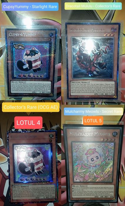 Loturi Yu-Gi-Oh cartonașe originale ENG M/NM