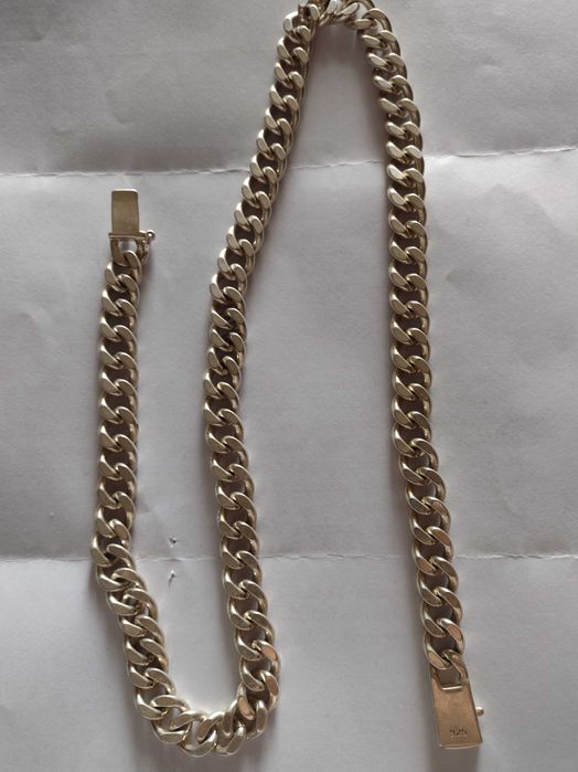 Lant cuban argint 925 de 1 cm si 87 grame