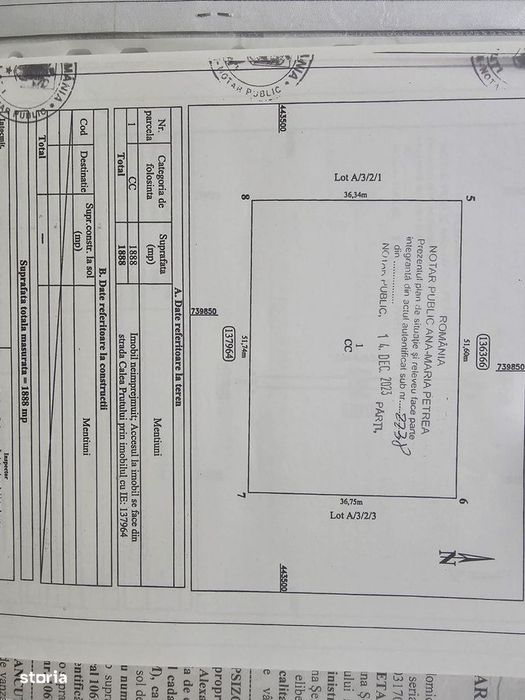Teren intravilan in Galati, str. Macului, sup. 2077 mp - 70 euro/mp