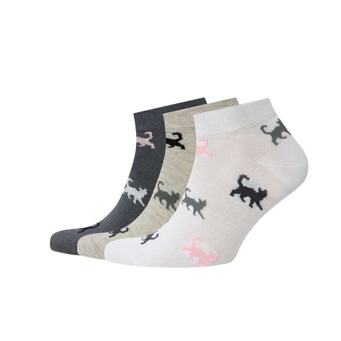 Комплект от 3 чифта дамски/детски терлици с десен на кученца