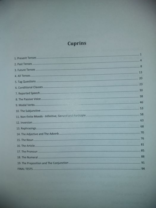 Carte teste engleză