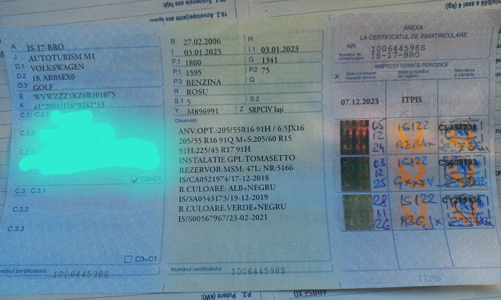 VW Golf 5, 1.6 benzina + GPL