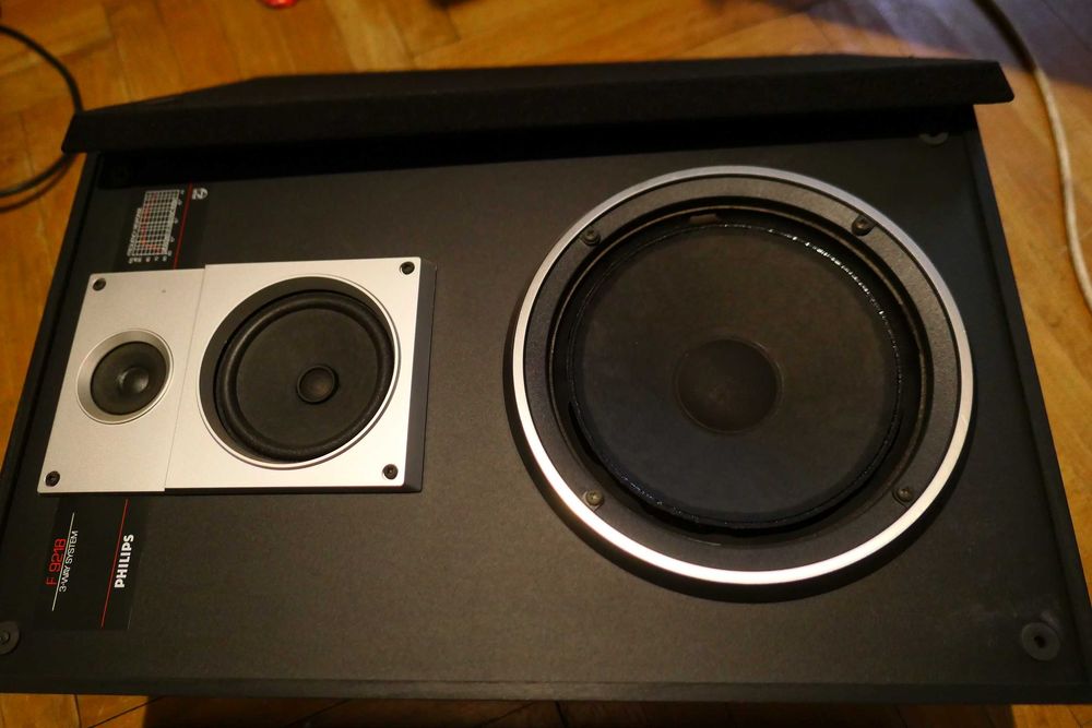 Boxe Hi-Fi Philips F-9218 90W 8 Ohmi Made Belgium Retro Vintage