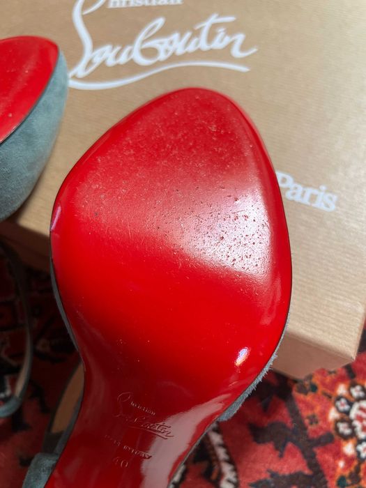 Christian Louboutin Decalcoco 100, велур, номер 40, оригинални, с кутия