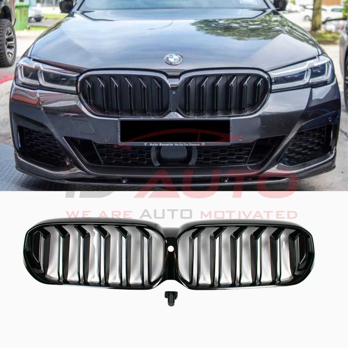 Двойни бъбреци решетки за Bmw G30 фейс - м5 дизайн , черен гланц