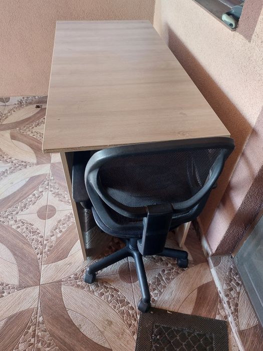 Birou dublu și 2 scaune
