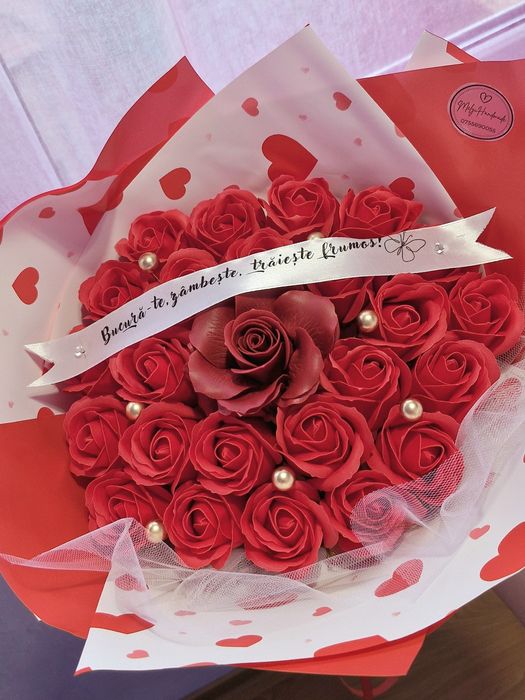 Buchet trandafiri de săpun
