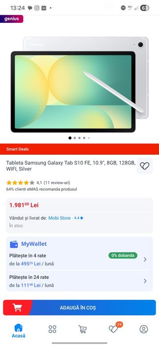Samsung Tab S10 FE noua