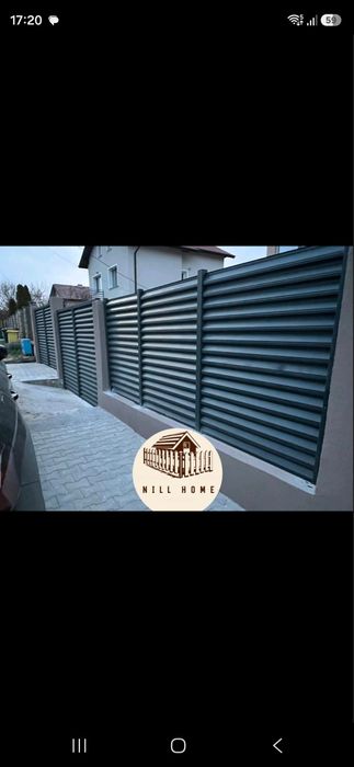 Ограда(тип щора) ламели, врати,портали