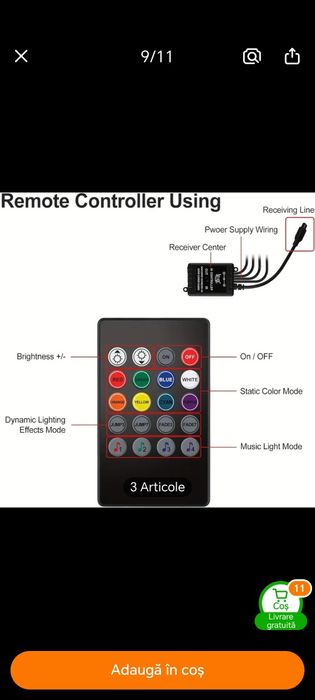 Luminile șasiului GM cu culori RGB, controlul muzicii și controlul wir