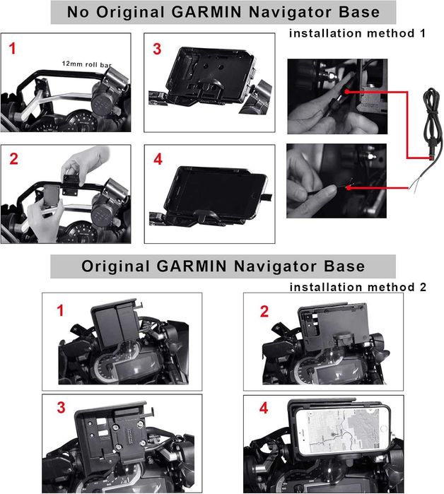 Мото стойка за телефон GS Motor /навигационна база тип BMW Motorrad