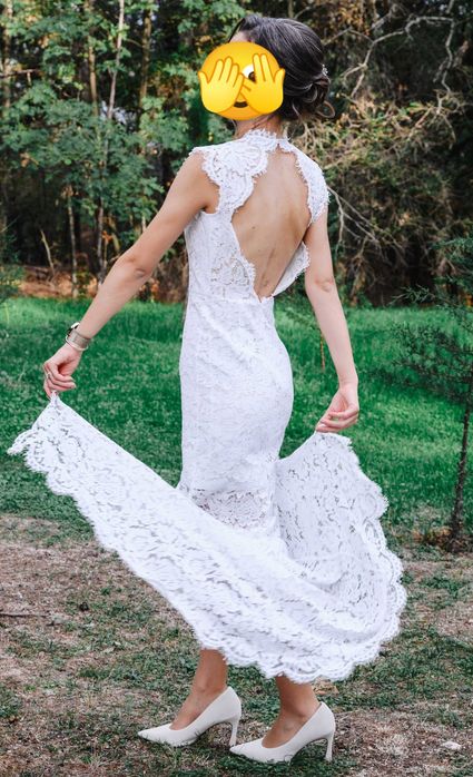 Дълга булчинска рокля