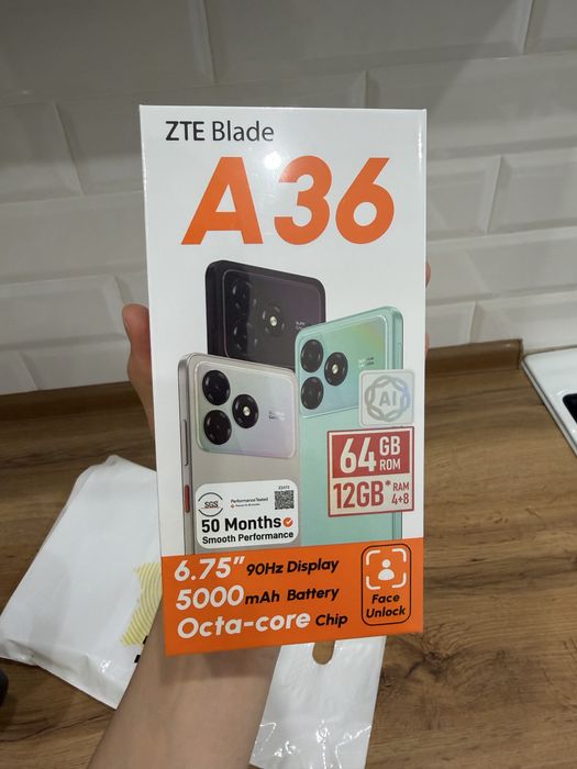 ZTE Blade A36, новый, 64 Gb
