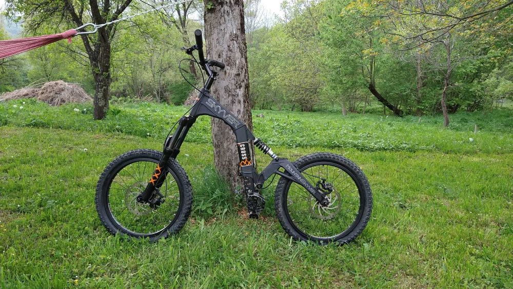 Trotineta montana Skyver Cross pliabil pt downhill, cu rucsac Orthovox