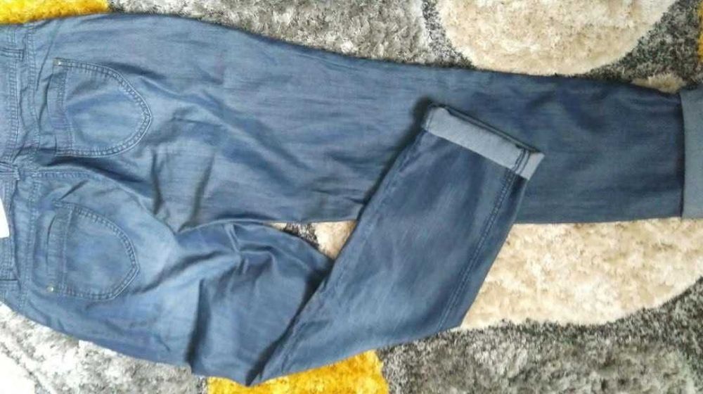 Pantaloni dama, blue denim, ZAPS