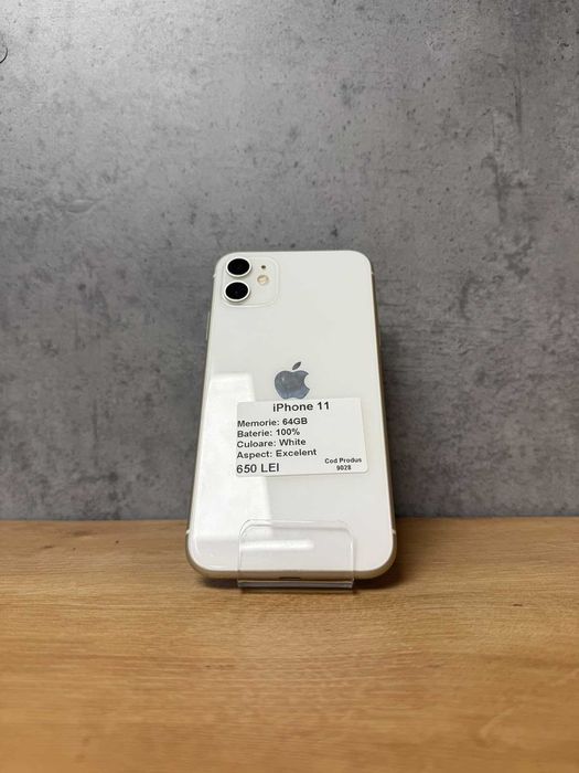 ZAP AMANET Gara de Nord - iPhone 11 - 64GB - White - 100% baterie
