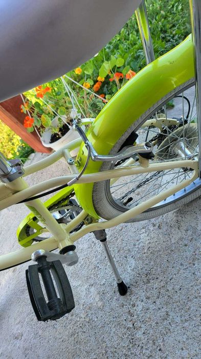 Bicicletă Pegas Strada Mini 20” 7S Shimano Tourney – crem/verde – stare foarte bună