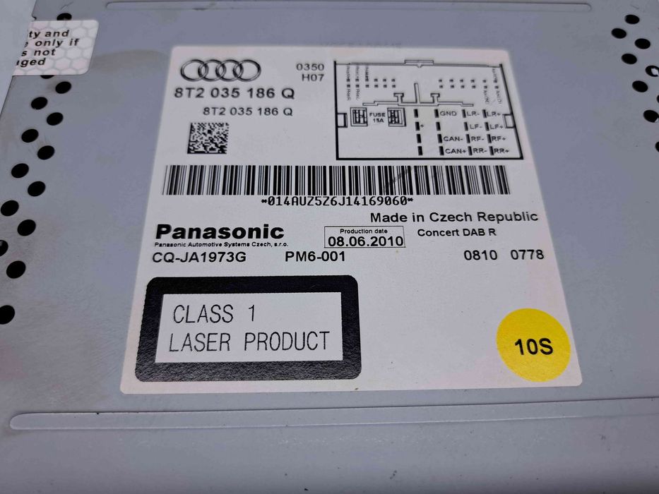 Radio CD Audi A4 (8K5, B8) Avant [Fabr 2008-2015] 8T2035186Q