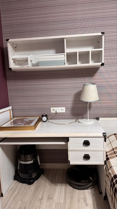 Стол компьютерный + полка настенная BRW Брест ИНДИАНА