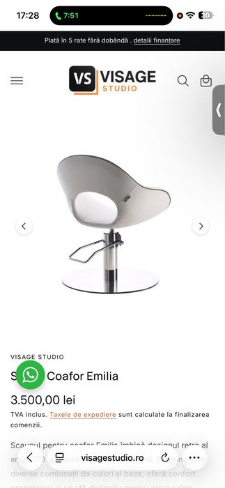 2 scaune coafor retro Emilia