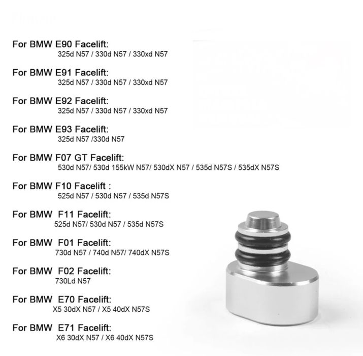 Dop dopuri anulare admisie off Bmw X5 X6 7 N57 N57S F07 GT F10 F02 F01