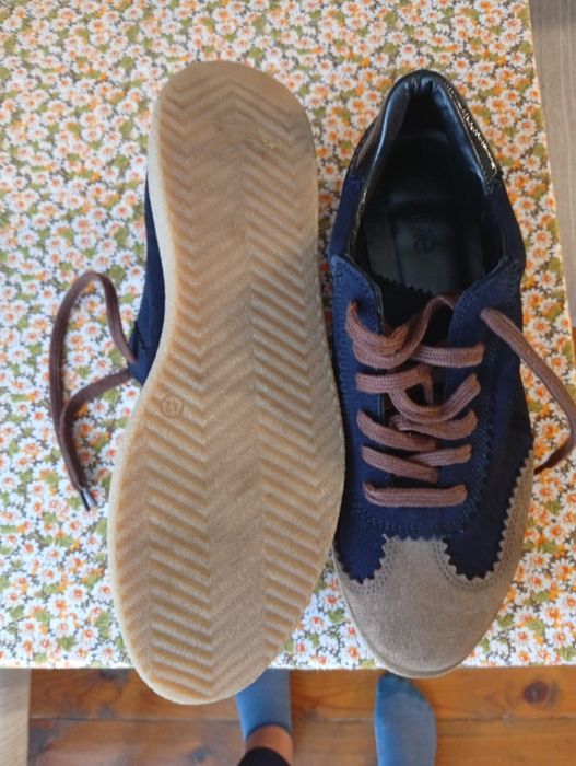 Дамски обувки естествен велур и естествена кожа