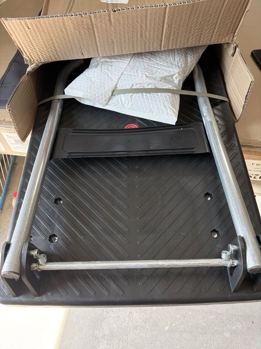 Cărucior platformă pliabil cărucior 150kg capacitate 83×70×46cm, Negru.