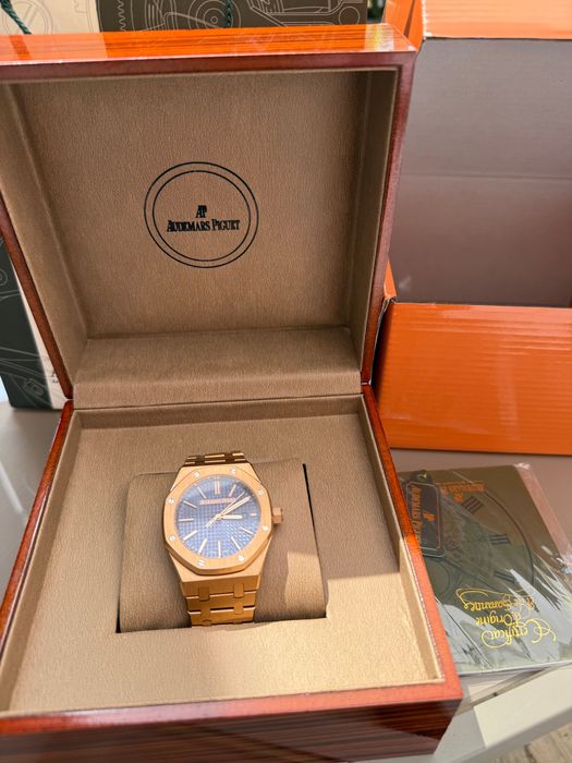Audemars Piguet Royal Oak Rose Gold Blue