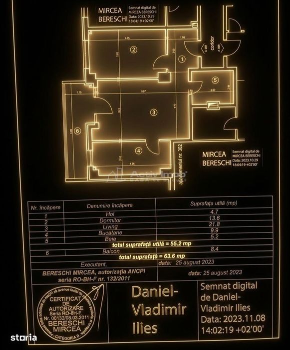 Apartament 2 camere decomandat str Onestilor