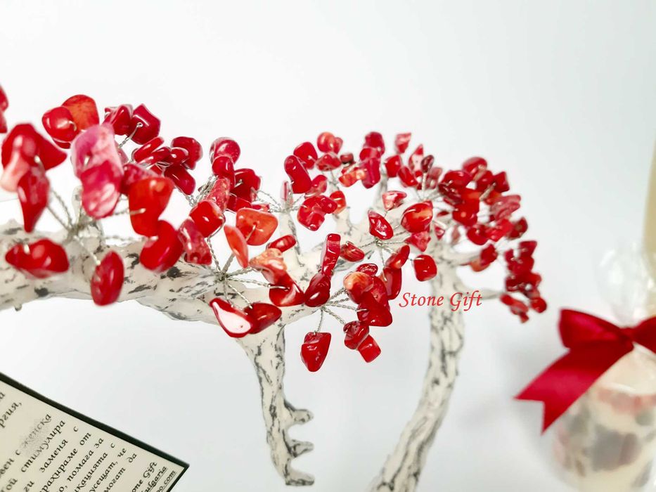 Дръвче Полускъпоценни Камъни, Подарък Момиче, Подарък Любов, Годишнина