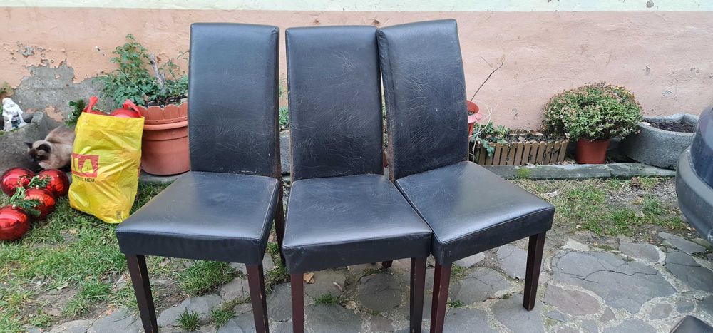 Vand 7 scaune masa din piele naturala Wolf Möbel din Germania