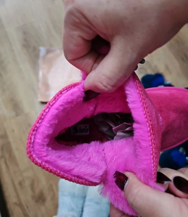 Cizme tip ugg roz