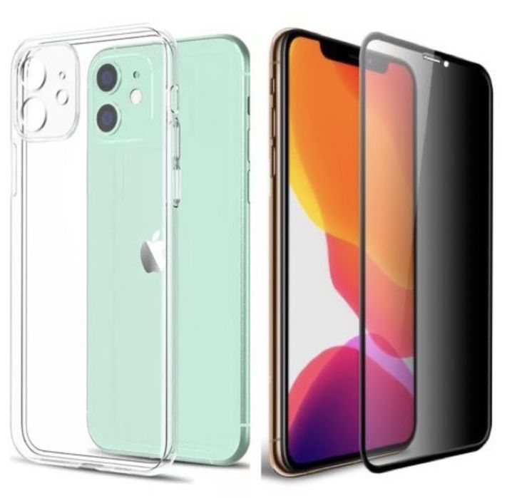 Iphone 11 11 PRO 12 PRO MAX Husa Silicon Cam Case + Folie Sticla Stone