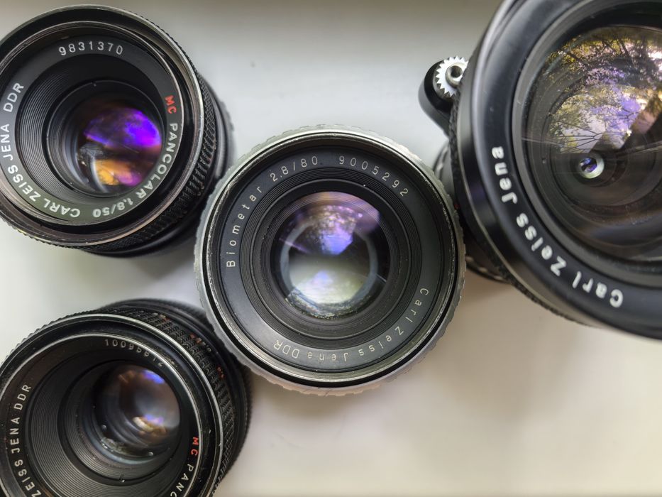 Carl Zeiss Jena Biometar 80mm, Flektogon 25mm F4, Pancolar 50mm f