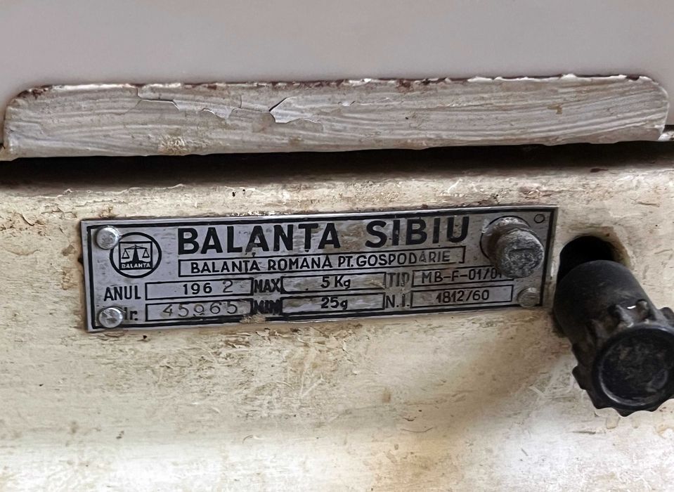 Balanta Sibiu 5kg 1962 cantar vechi romanesc functional vintage