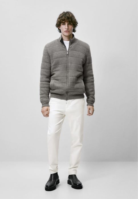 Cardigan matlasat Massimo Dutti, reversibil