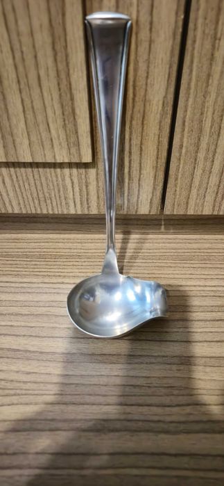 Индийская мельхиоровая чаша для льда и половник из серебра