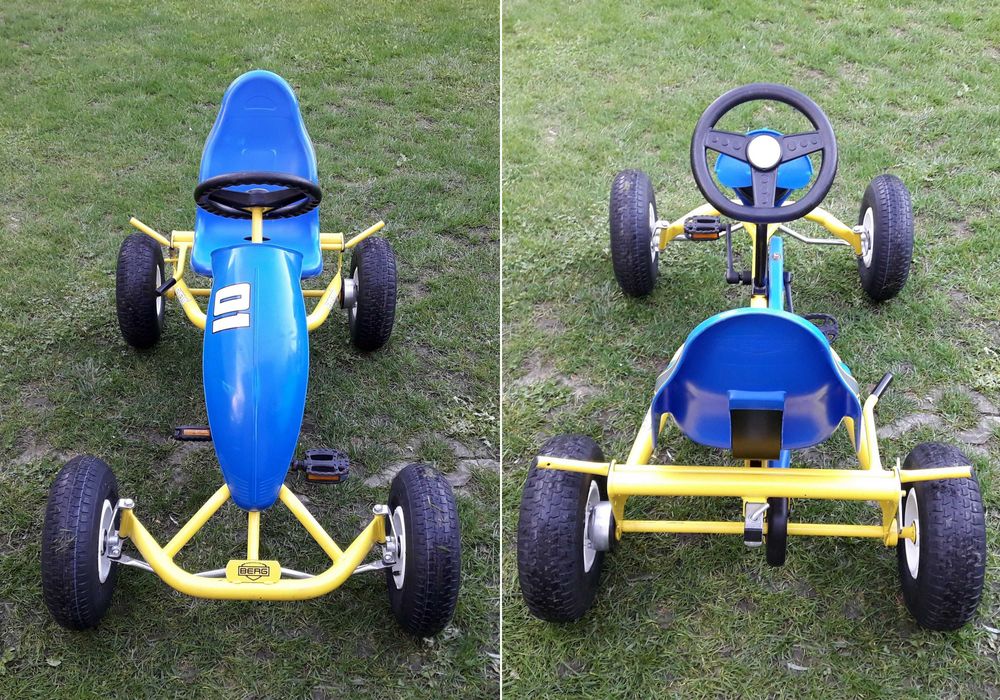 Cart (Kart) cu pedale copii/adulți  BERG Cyclo AF, galben cu albastru