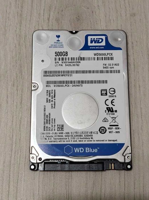 Western Digital WD5000LPCX-24VHAT0 500GB 2.5" laptop HDD
