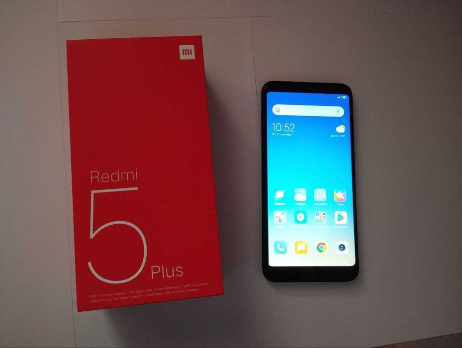 Redmi 5 + 3/32 gb karobkasi bor
