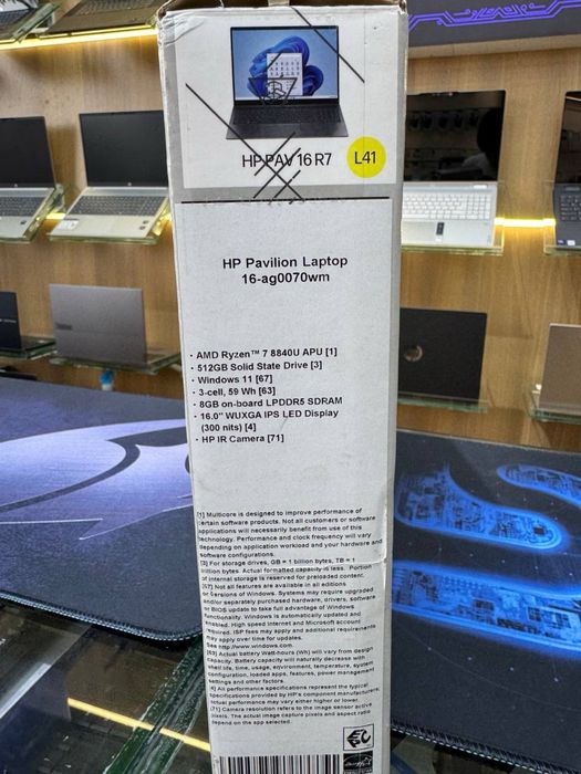Noutbuk HP Pavilion 16 / Amd Ryzen 7 8840U / 8 Gb/ 512Gb/ Ноутбук
