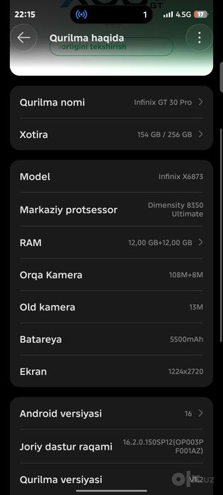 Infinix gt 30 pro
