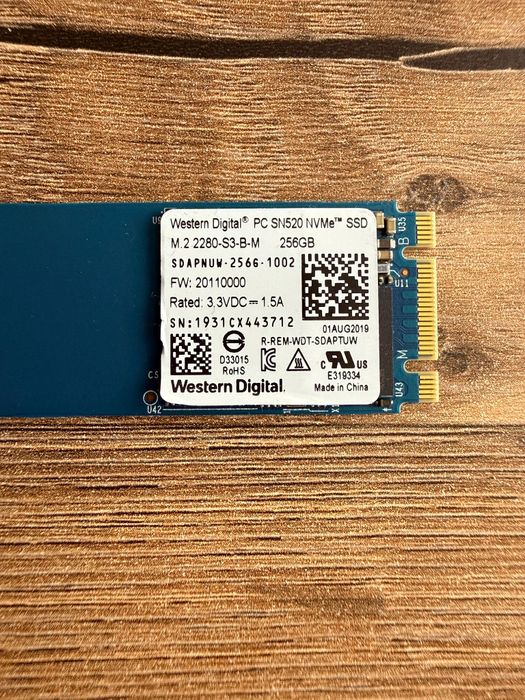Nvme M.2 Western Digital 256Gb
