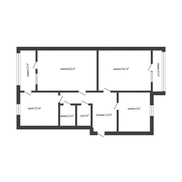 Просторная 3-комнатная квартира 88 м² по выгодной цене!