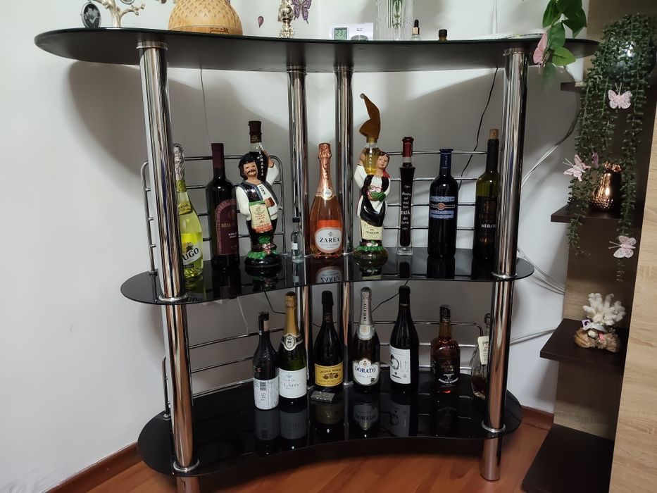Bar sticla cu inox